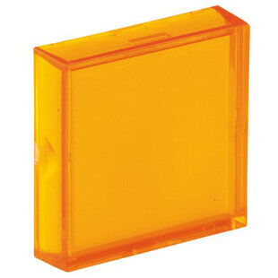 Protège-lentille avec diffuseur grand carré, couleur: jaune, pour série commutateur 16mm