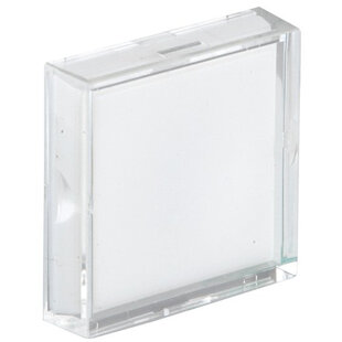 Leuchtkappe mit Streuscheibe quadratisch gross, Farbe: Weiss, für 16mm Schalterserie