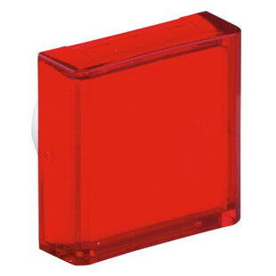 Protège-lentille avec diffuseur carré, couleur: rouge, pour série commutateur 16mm
