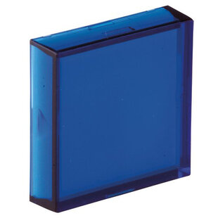 Protège-lentille avec diffuseur grand carré, couleur: bleu, pour série commutateur 16mm