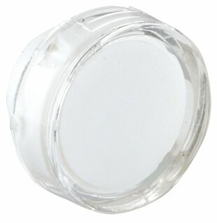 Protège-lentille avec diffuseur rond, couleur: blanc, pour série commutateur 16mm