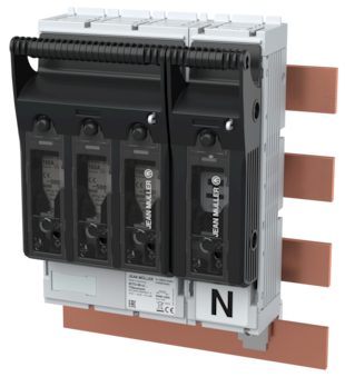 Interrupteur-sectionneur à fusibles HPC KETO-1-4/60/AO/F, système de rail 60mm, NH1, 250A, 4-pôles commutables, 690V, raccordement M10 x 25 en haut/en bas