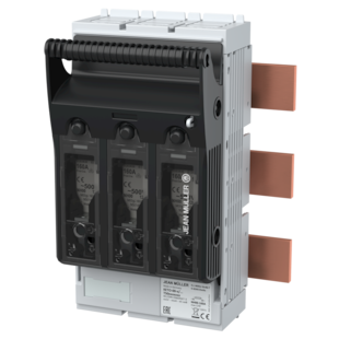 Interrupteur-sectionneur à fusibles HPC KETO-1-3/60/AU/F/EST, système de rail 60mm, NH1, 250A, 3-pôles commutables, 690V, raccordement M10 x 25 en haut/en bas