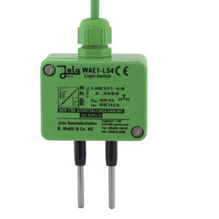 Wandmontage-Elektrode konduktiv für Kleinspng., Reedkontakt, 12...30V AC/DC, Typ: WAE1-SPS4, Zur Detektion von leitenden Füssigkeiten, mit 2m Kabel (4x0.5mm²)