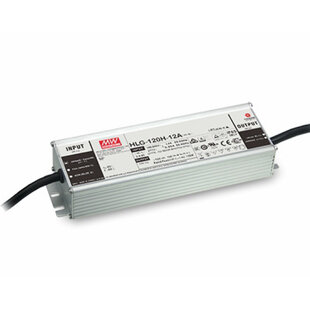 LED Schaltnetzteil dimmbar 120W, 1-phasig, Typ: HLG-120H-12A, (Potentiometer), Eingang: 90…305VAC/127…431VDC, Ausgang: 12VDC, 10A
