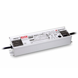 LED Schaltnetzteil dimmbar 80W, 1-phasig, Typ: HLG-80H-24B, (0-10VDC, 10V PWM, Widerstand), Eingang: 90…305VAC/127…431VDC, Ausgang: 24VDC, 3.4A