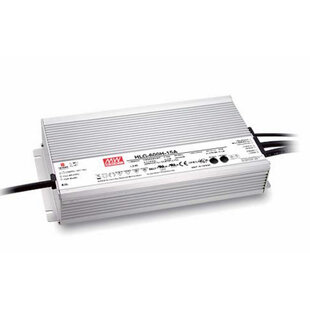 LED Schaltnetzteil dimmbar 600W, 1-phasig, Typ: HLG-600H-24A, (Potentiometer), Eingang: 90…305VAC/127…431VDC, Ausgang: 24VDC, 25A