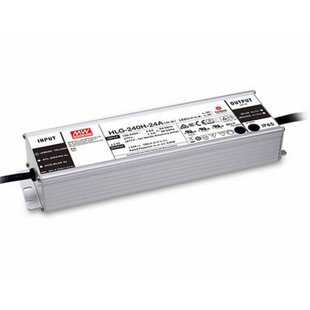 LED Schaltnetzteil dimmbar 240W, 1-phasig, Typ: HLG-240H-24B, (0-10VDC, 10V PWM, Widerstand), Eingang: 90…305VAC/127…431VDC, Ausgang: 24VDC, 10A