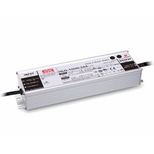 LED Schaltnetzteil dimmbar 96W, 1-phasig, Typ: HLG-100H-24A, (Potentiometer), Eingang: 90…305VAC/127…431VDC, Ausgang: 24VDC, 4A