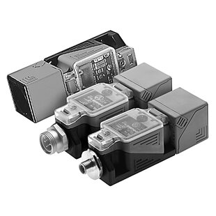 Capteur inductif 872L, modèle plastique carré 40 mm, Sn = 20 mm, affleurant, PNP, NO / NC, 10-60VDC, bornes de raccordement, presse-étoupe M20