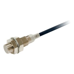 Ind. Sensor E2E, Bauform M12 Messing, Sn=4mm, bündig, NPN, N.O., 10-30VDC, Anschluss Kabel 5m, 3-Draht