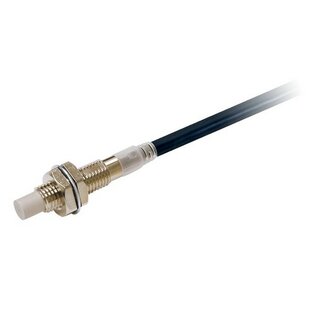 Ind. Sensor E2E, Bauform M8 Messing, Sn=2mm, nicht bündig, PNP, N.C., 10-30VDC, Anschluss Kabel 2m, 3-Draht