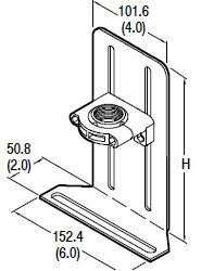 Support de réglage pour le réglage vertical de la hauteur, 20 cm de hauteur, pour divers capteurs photoélectriques