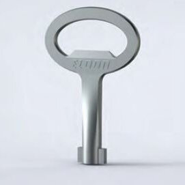 Schlüssel Dreikant 7mm (Stahl) für Wandgehäuse MAS/MAD, (schwarz gepulvert)