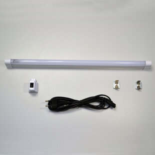 LED-Schaltschrankleuchte 185V-265V mit T5 LED Leuchtröhren, mit Schalter und 2 Meter Kabel, 8Watt, 450mm lang, Stecker CH, inkl. Befestigungsmagneten (Clips)