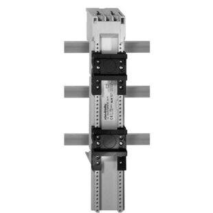 Adaptateur de montage de barres conductrices standard 141A-F, système de barres 60mm, 80A, 54mm de largeur, 260mm de longueur, 2 rails de fixation, raccordement par vis en haut