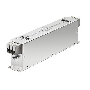 EMV-Filter, 3-Ph., ultrakompakt, für Antriebe und Systeme, 480VAC, 55A, Klemmenanschluss., Mindestabnahmemenge: 6 Stück (1VPE)