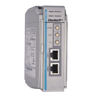 CompactLogix Adapter,  verbindet die 1769 Compact I/O-Module mit einem linearen oder DLR-Netzwerk und verwendet zwei Kupfer