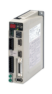 Servovariateur série G, 100W, circuit de puissance ; 200-240VAC, circuit de commande ; 230VAC, 1 pôle, type de réseau ; MECHATROLINK-II, IP 20, les câbles de puissance et de codeur ne sont pas inclus