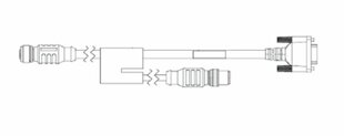 Zubehör zu F430/V430, Kabelsatz auf QX-1-Anschlusskabel mit RS-232 Verbindungsstück, 2,7 m